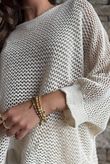 Conrad Grunge Loose Cotton Knit Panna Cotta